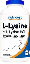 Suplemento Nutricost L-Lisina 500 mg 500 cápsulas