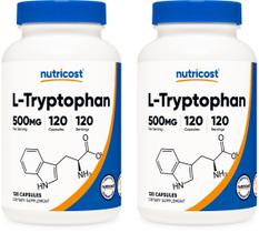 Suplemento Nutricost L-triptofano 500 mg 120 cápsulas x2 Suplemento Nutricost L-triptofano 500 mg 120 cápsulas x2