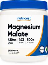 Suplemento Nutricost Malato de Magnésio em Pó 300g 420mg
