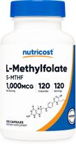 Suplemento Nutricost Metilfolato 1000mcg 120 cápsulas Suplemento Nutricost Metilfolato 1000mcg 120 cápsulas