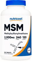 Suplemento Nutricost MSM Comprimidos 2000 mg 240 comprimidos
