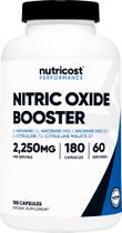 Suplemento Nutricost Nitric Oxide Booster 2250mg 180 cápsulas