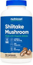 Suplemento Nutricost Organic Shiitake Mushroom 1000 mg 180 cápsulas Suplemento Nutricost Organic Shiitake Mushroom 1000 mg 180 cápsulas