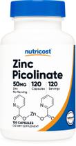 Suplemento Nutricost Picolinato de Zinco 50mg 120 Cápsulas