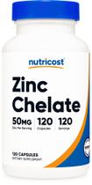 Suplemento Nutricost Quelato de Zinco 50mg 120 Cápsulas Vegetarianas