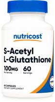 Suplemento Nutricost S-Acetil L-Glutationa 100mg 60 cápsulas