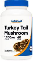 Suplemento Nutricost Turkey Tail Mushroom 1200 mg 120 cápsulas