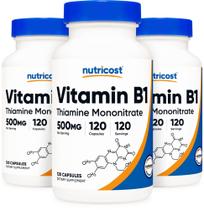 Suplemento Nutricost Vitamina B1 (Tiamina) 500 mg 120 cápsulas