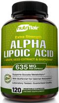 Suplemento NutriFlair Ácido Alfa Lipóico 600mg 120 Cápsulas