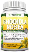 Suplemento NutriNon Rhodiola Rosea 500mg - 180 Cápsulas Veganas