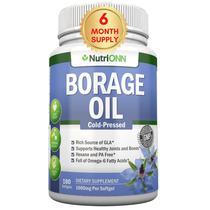 Suplemento NutrionN Óleo de Borragem 1000mg 180 Cápsulas Gelatinosas