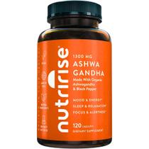 Suplemento NutriRise Organic Ashwagandha Root 1300 mg 120 cápsulas Suplemento NutriRise Organic Ashwagandha Root 1300 mg 120 cápsulas