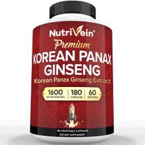 Suplemento Nutrivein Korean Red Panax Ginseng 1600 mg 180 cápsulas