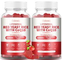 Suplemento Oakevlp Gomas de Arroz Vermelho Lipossomal com CoQ10 3000 mg Suplemento Oakevlp Gomas de Arroz Vermelho Lipossomal com CoQ10 3000 mg