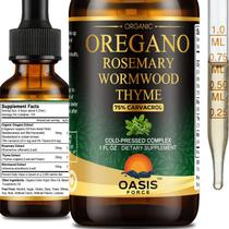 Suplemento Oasisforce Óleo Orgânico de Orégano 30mL 75% Carvacrol Suplemento Oasisforce Óleo Orgânico de Orégano 30mL 75% Carvacrol
