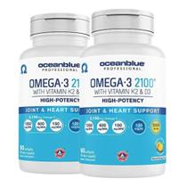 Suplemento Oceanblue Omega-3 2100 com vitamina K2 e D3 120 ct Suplemento Oceanblue Omega-3 2100 com vitamina K2 e D3 120 ct