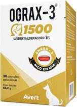 Suplemento Ograx-3 1500 para Cães e Gatos 30 Cápsulas