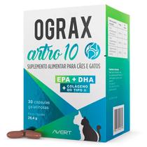 Suplemento Ograx Artro 10 para Cães e Gatos 30 Capsulas - AVERT