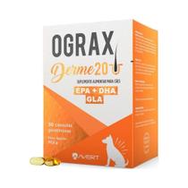 Suplemento Ograx Derme20 com 30 Capsulas para Cães e Gatos