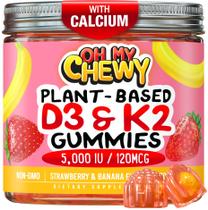 Suplemento OH MY CHEWY com vitamina D3 K2 com enchimento central de 60 quilates