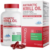 Suplemento Óleo de Krill Antártico Bronson 2000 mg 120 cápsulas gelatinosas
