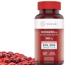 Suplemento Óleo de Krill Natural NovaKrill Omega 3 6 9 60 Cápsulas Gelatinosas