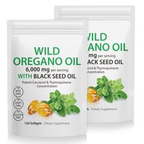 Suplemento: óleo de orégano, óleo de orégano, cápsulas gelatinosas de 6000 mg, pacote com 2 unidades Suplemento: óleo de orégano, óleo de orégano, cápsulas gelatinosas de 6000 mg, pacote com 2 unidades