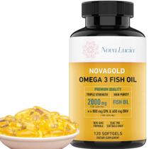 Suplemento Óleo de Peixe NovaGold Omega 3 2000 mg EPA DHA 120 Cápsulas Gelatinosas Suplemento Óleo de Peixe NovaGold Omega 3 2000 mg EPA DHA 120 Cápsulas Gelatinosas