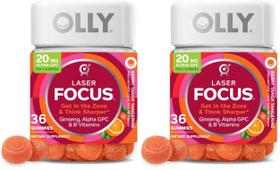 Suplemento OLLY Laser Focus Gummy 72 unidades sabor berry e tangerina