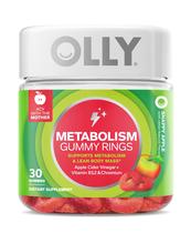 Suplemento OLLY Metabolism Gummy Rings, sabor maçã, 30 unidades