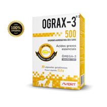 Suplemento Omega 3 OGRAX-3 500 Cachorro Gato 30 Cápsulas - Avert