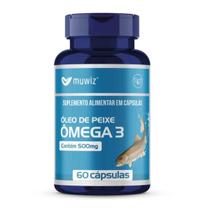Suplemento omega 3 oleo de peixe 500mg com 60 capsulas muwiz