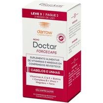 Suplemento Oral Antiqueda Darrow Doctar Force 90 Comprimidos Cabelos e Unhas Vitaminas A C & E Biotina Zinco Ferro