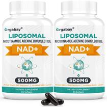 Suplemento Orgabay Lipossomal NAD+ 500 mg com TMG 250 mg 120 cápsulas gelatinosas Suplemento Orgabay Lipossomal NAD+ 500 mg com TMG 250 mg 120 cápsulas gelatinosas