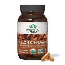 Suplemento ORGANIC INDIA Ceylon Canela 90 cápsulas