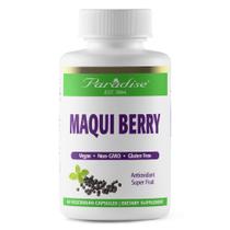 Suplemento Orgânico de Maqui Berry Paradise Herbs - 400mg - 60 Cápsulas