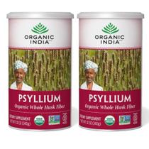 Suplemento Orgânico INDIA Psyllium Husk em Pó - 360ml (2 Unidades)