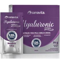 Suplemento p/ pele Colágeno HYALURONIC VERISOL SANAVITA em Pó Hidrolisado 30 Sachês / Anti - Rugas - Firmeza p/ pele - c/ Vitamina C