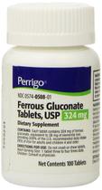 Suplemento PADDOCK LABORATORIES Gluconato ferroso 324 mg 100 comprimidos Suplemento PADDOCK LABORATORIES Gluconato ferroso 324 mg 100 comprimidos