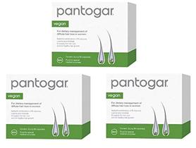 Suplemento Pantogar 270 cápsulas (3 caixas) para queda de cabelo