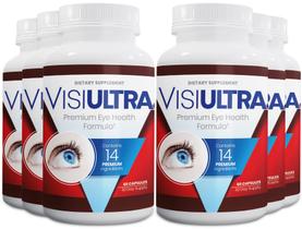Suplemento para a saúde ocular VisiUltra 14 nutrientes 60 cápsulas, pacote com 6