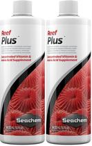 Suplemento para Aquário Seachem Reef Plus 500ml Pacote com 2 Suplemento para Aquário Seachem Reef Plus 500ml Pacote com 2