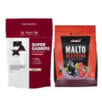 Suplemento para Aumento de Peso e Energia Massa Gainer 3kg + Maltodextrina 1kg - Max Titanium / New Millen