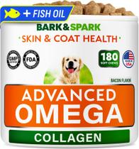 Suplemento para Cães BARK&SPARK Ômega-3 com Colágeno 180 Mastigáveis Suplemento para Cães BARK&SPARK Ômega-3 com Colágeno 180 Mastigáveis