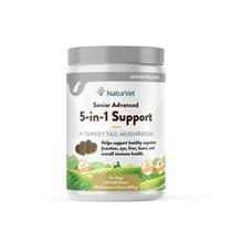 Suplemento para cães NaturVet Senior Advanced 5 em 1 Support 120 Ct