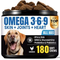 Suplemento para Cães Omega 3-6-9 BuddyCheer com Óleo de Salmão, 180 Mastigáveis Macios Suplemento para Cães Omega 3-6-9 BuddyCheer com Óleo de Salmão, 180 Mastigáveis Macios