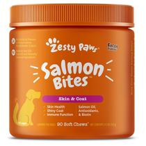 Suplemento para cães Zesty Paws Salmon Bites Omega 3 90ct