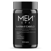 Suplemento Para Crescer Barba e Cabelo - Biotina (Concentração Máxima 150% 45mcg) 60caps Menspa