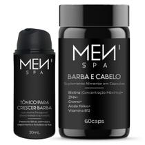 Suplemento Para Crescer Barba e Cabelo - Biotina (Concentração Máxima 150% 45mcg) 60caps Menspa