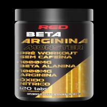 Suplemento Para Força Muscular Red Beta Arginina Monster Com 60g E 120 Tabs